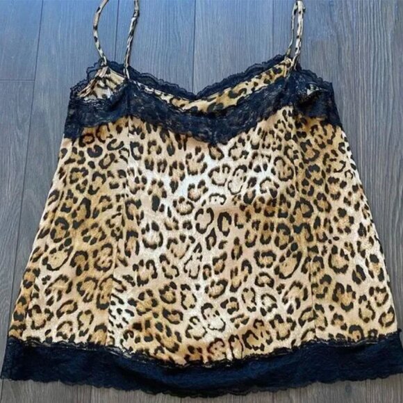 ZARA Leopard Print Lace Trimmed Cami - Picture 11 of 12